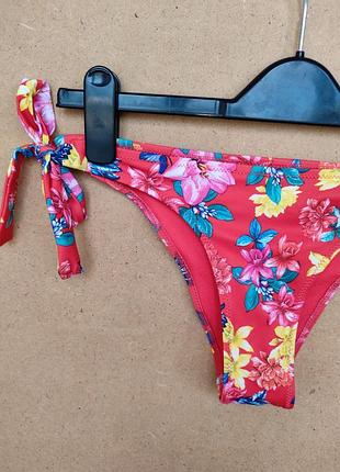 Купальные трусики бикини плавки бразилиана на завязках primark