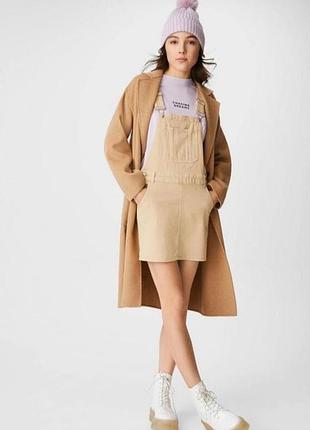 Джинсовый комбинезон юбка-миди s &amp; a, размер 34,коттон.