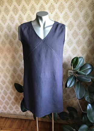 Платье лен +котон  размер 52.