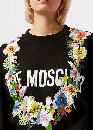 Love moschino плаття футболка міні з яскравим квітковим принтом/12431/