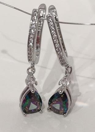 Серьги женские серебряные, серёжки серебряные, серебро проба 925