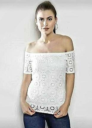 Новая кружевная блузка топ цвета айвори размера l