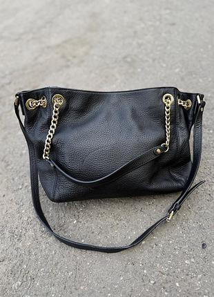 Michael kors сумка кожаная оригинал черная сумочка