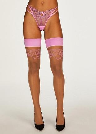 Панчохи з рожевим мереживом hunkemoller