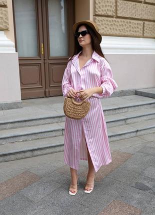 Шелковое платье-рубашка