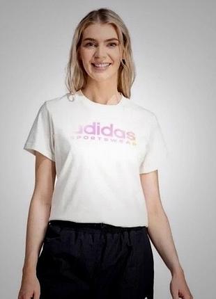 Брендова біла футболка adidas