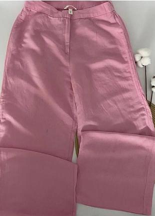 Лляні штани рожеві