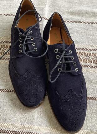 Туфли/ броги из замши от бренда kurt geiger