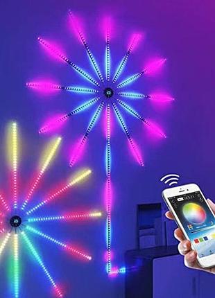 Эффектный светильник фейерверк 28key kit bt ∙ светомузыка с пультом и bluetooth