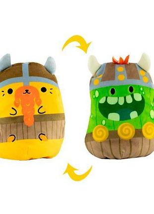 М’яка іграшка cats vs pickles 2 в 1 – котик та огірок вікінги