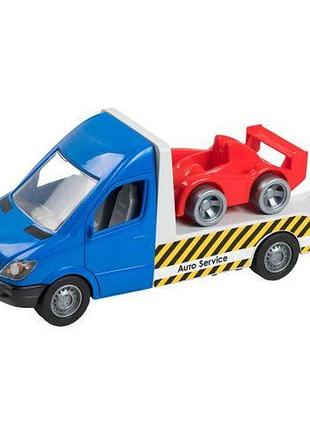 Машинка "mercedes-benz sprinter: эвакуатор" синяя