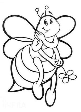 Роспись по холсту "пчёлка"