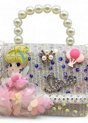 Сумочка дитяча "принцеса" 16,5 см (білий)