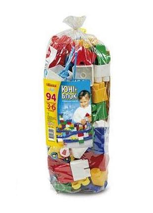 Конструктор пластиковый "юни-блок" 94 детали