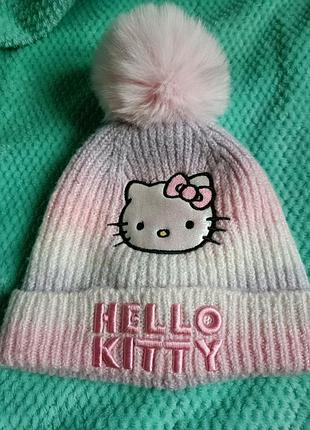Hello kitty шапка 2-4 года но и на подростка