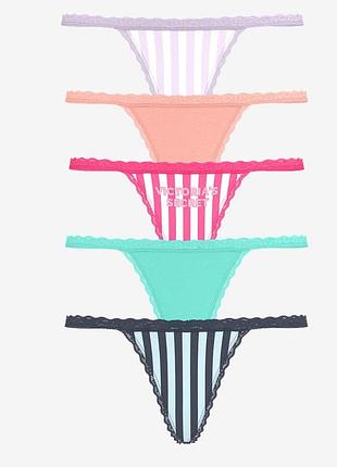 Набор трусиков стринги victoria's secret (m) 🎀