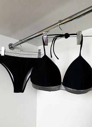 Красный черный белый купальник с твёрдой чашкой пуш-ап с высокими завышенными плавками бразилиана