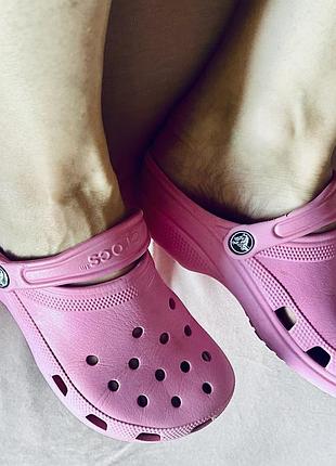 Крокси сабо класичні рожеві crocs classic clog (оригінал)