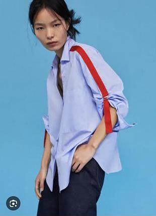 Коттоновая рубашка от zara р. s