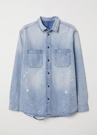 Джинсова  чоловіча сорочка h&m 120625