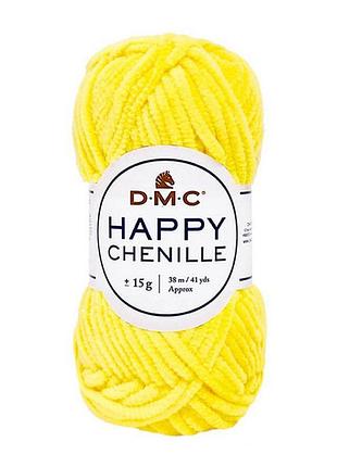 Пряжа плюшевая 15г. happy chenille цвет: желтый