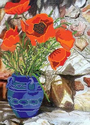 Схема для вишивання бісером. букет