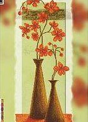 Схема для вишивання бісером на полотні з підрамкою. дві вази.