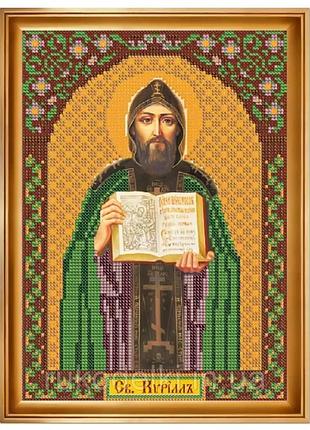 Набор для вышивания бисером иконы. святой кирилл