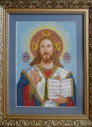 Схема для вишивання бісером ікони. вінчаста пара (пантократ).