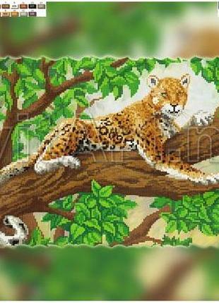 Схема для вишивання бісером на полотні з підрамкою. ягуар