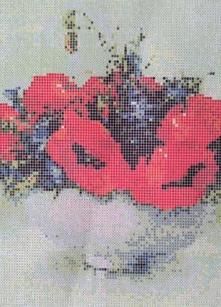 Схема для вишивання бісером. маки.