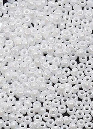 Бісер перламутровий, білий 10 г, no10