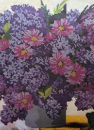 Схема для вишивання бісером. букет бузку.