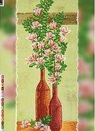 Схема для вишивання бісером на полотні з підрамкою. дві вази.