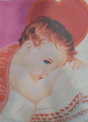 Схема для вишивання бісером і хрестиком. материнська любов.