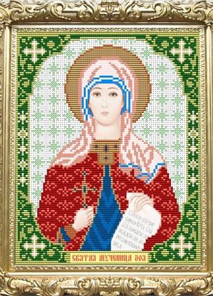 Схема для вышивки бисером иконы. святая зоя.