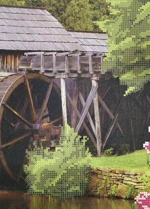Схема для вышивки бисером. мельница.