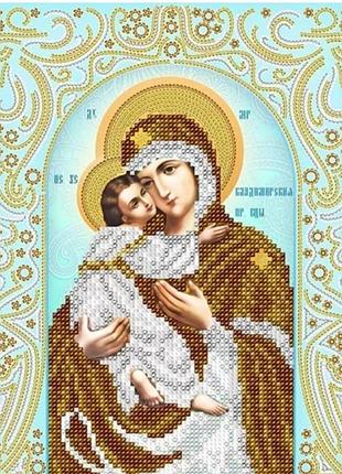 Схема для вишивання бісером ікони. володимирської божественної матері