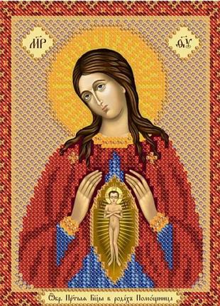 Схема для вышивки бисером иконы богородица помощница в родах.