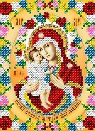 Схема для вышивки бисером иконы пресвятой богородицы жировицкой.