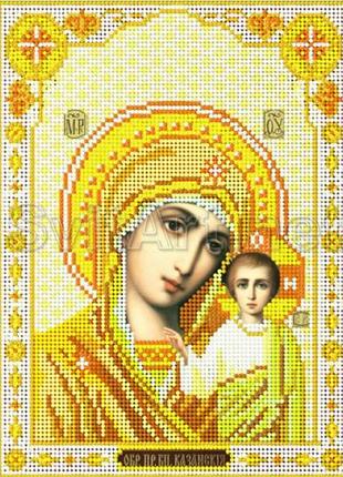Схема для вишивання бісером ікони. казанська