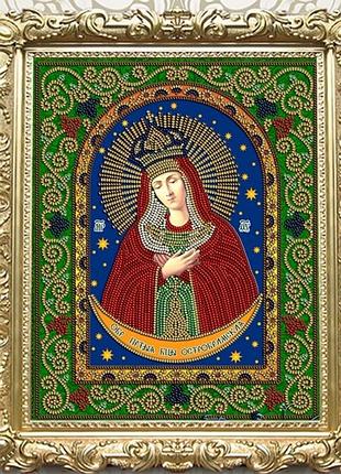 Схема для вышивки бисером иконы. присветой богородицы остробрамской.