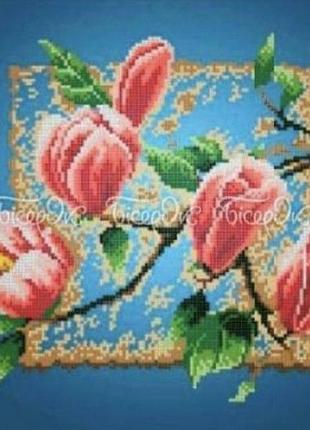 Схема для вишивання бісером. магнолія