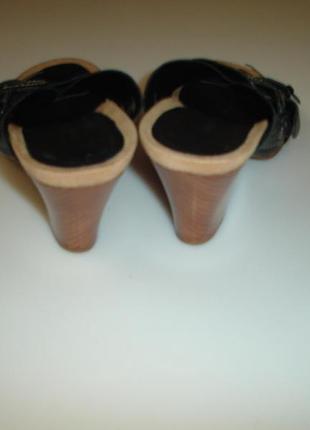 Кожаные босоножки на каблуке clarks , р 40 (uk 7), стелька 26 см,4 фото