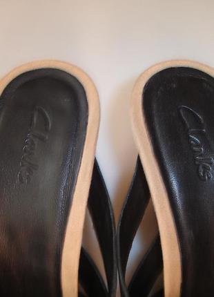 Кожаные босоножки на каблуке clarks , р 40 (uk 7), стелька 26 см,5 фото