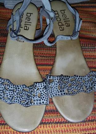 Bella moda(италия)- замшевые босоножки р.39 -25,5см
