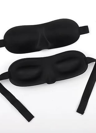 Маска 3d для сна на липучках с дышащим эффектом без давления на глаза из пены с эффектом памяти