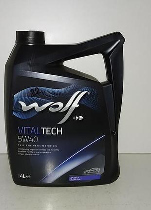 Wolf масло моторное vitaltech 5w40 4л