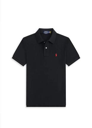 Футболка-поло polo ralph lauren оригинал, чёрная, размер m