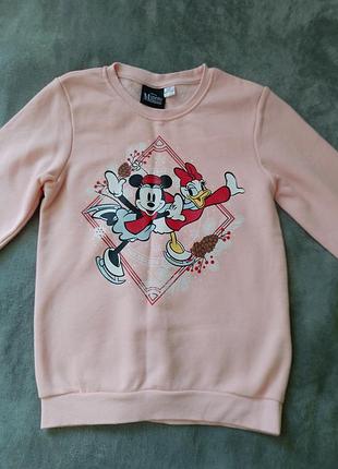 Свитшот теплая кофта disney minnie mouse для девочки 8 - 10 лет
